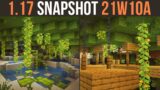 Minecraft 1.17 Snapshot 21w10a Lush Caves Are Here!
