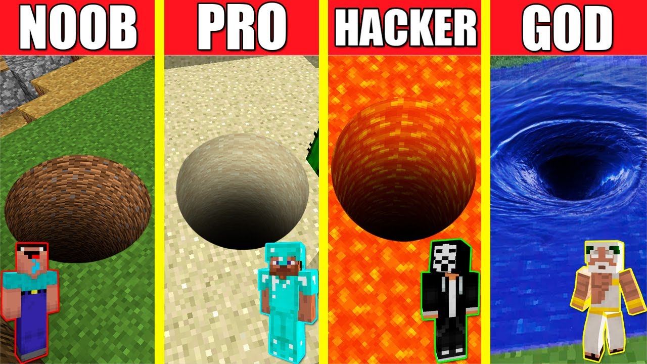 Minecraft Battle: TUNNEL HOUSE BUILD CHALLENGE - NOOB Vs PRO Vs HACKER ...