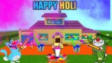 Minecraft | Celebrate Holi In Minecraft With Oggy And Jack | In Hindi | Rock Indian Gamer |