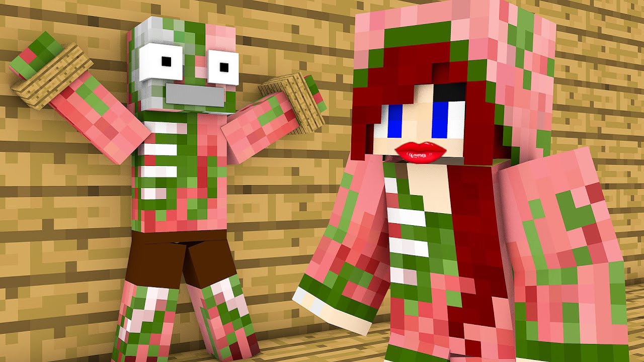 Monster School : ZOMBIE PIGMAN LOVE CURSE CHALLENGE - Minecraft ...