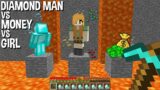 ONLY ONE can be SAVED DIAMOND MAN or GIRL or MONEY in Minecraft !!!