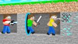 PORTAL GUN HUNTERS Vs SPEEDRUNNER In Minecraft!