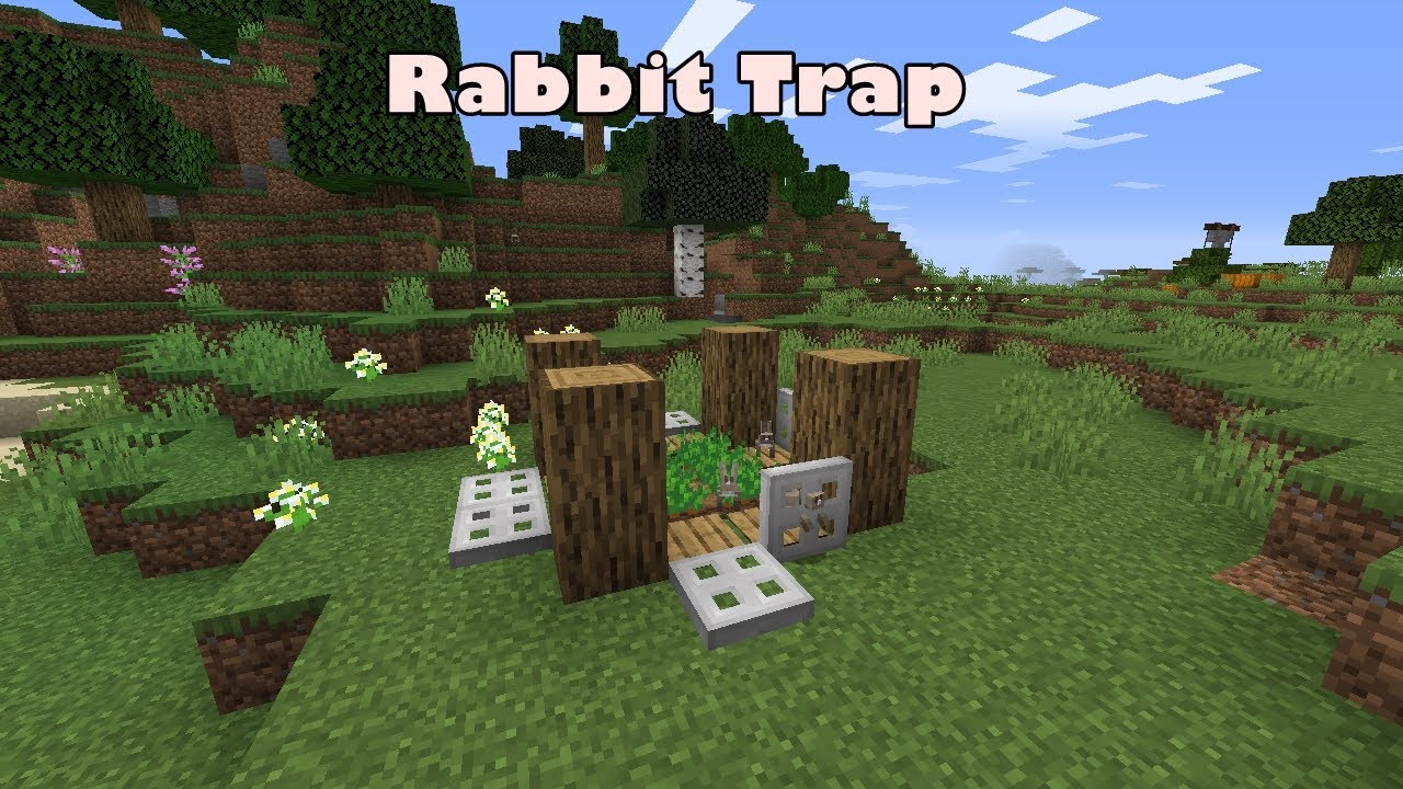 Rabbit Trap in Minecraft Tutorial Shorts Minecraft videos