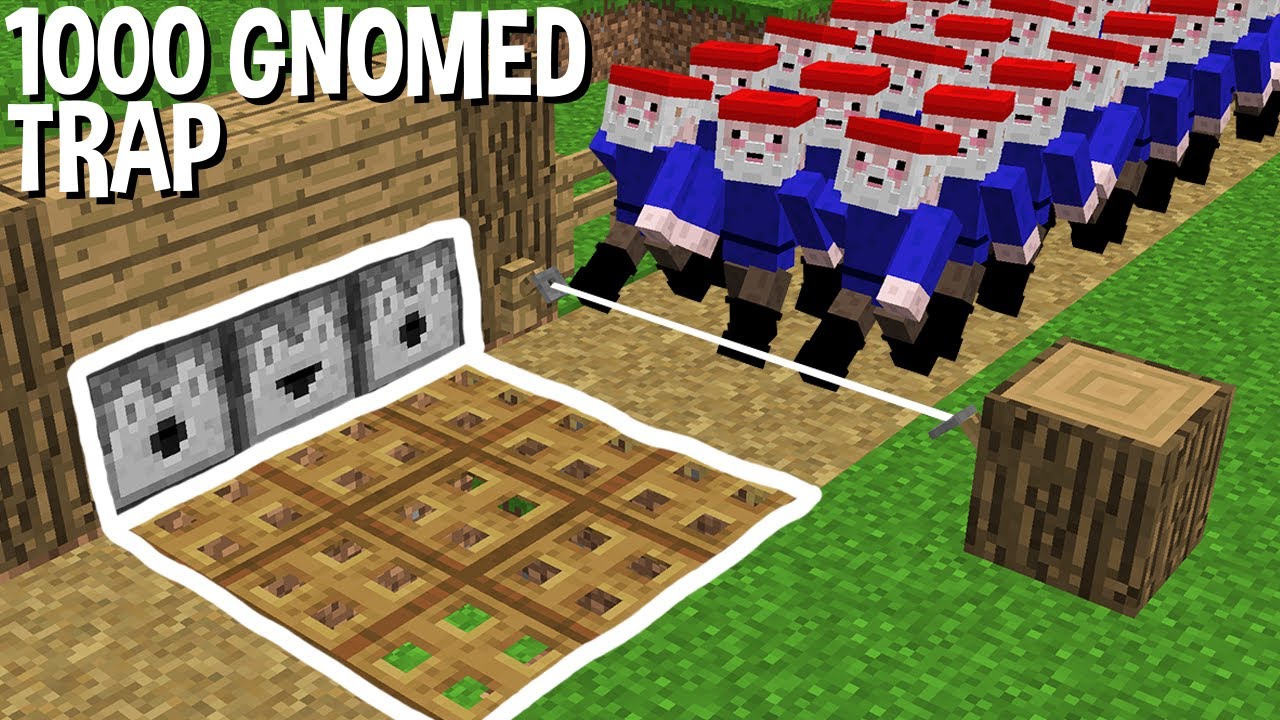 UNREAL TRAP vs 1000 GNOMED in Minecraft Online !!! - Minecraft videos