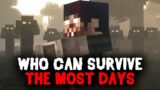 Whoever Can Survive The Most Days In A Zombie Apocalypses In Hardcore Minecraft Wins