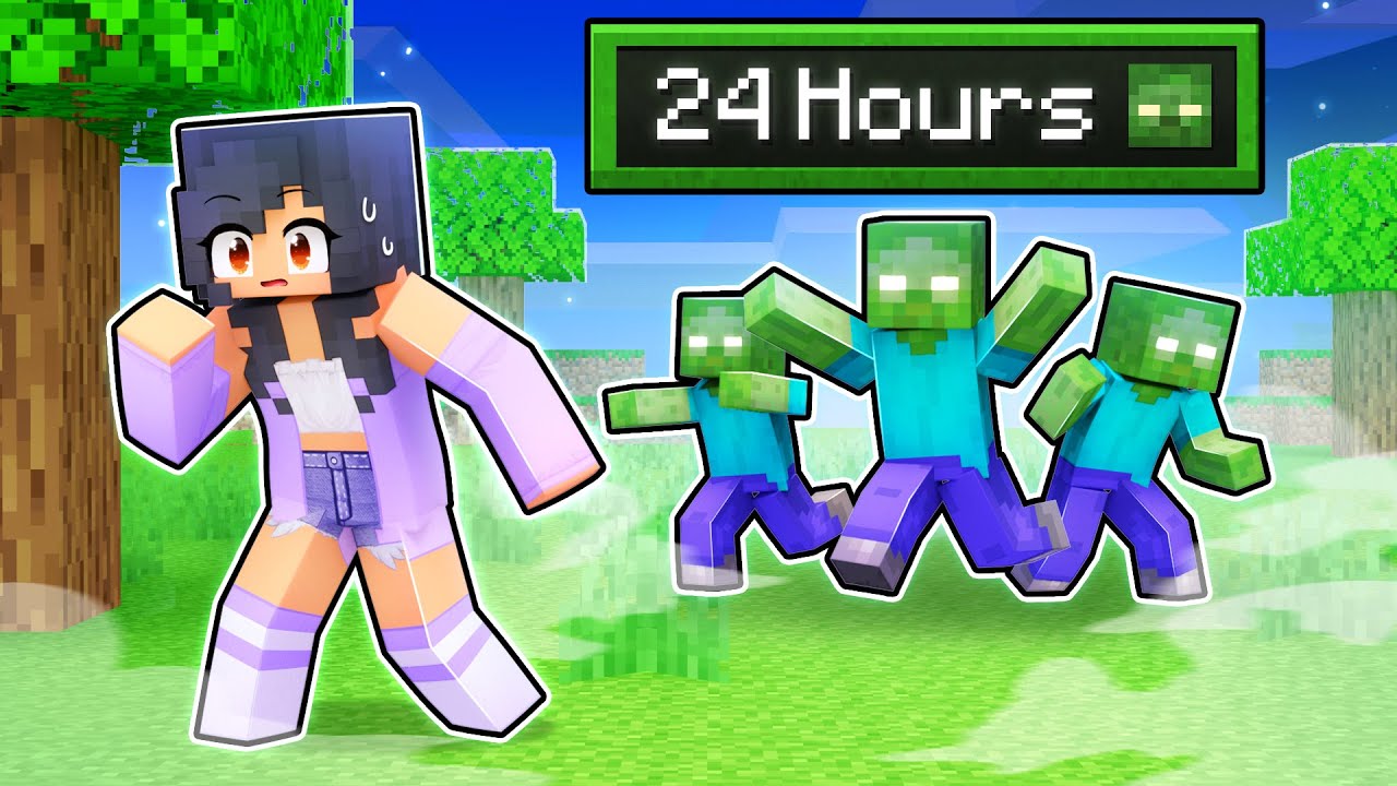 24 HOURS In A Zombie APOCALYPSE In Minecraft Minecraft Videos   24 HOURS In A Zombie APOCALYPSE In Minecraft 