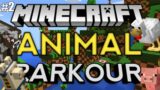 Animals Parkour In Minecraft Part 2  #shorts #minecraft #Shorts