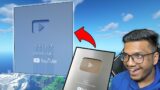 CREATING MY YOUTUBE SILVER PLAY BUTTON IN MINECRAFT ( Unboxing )