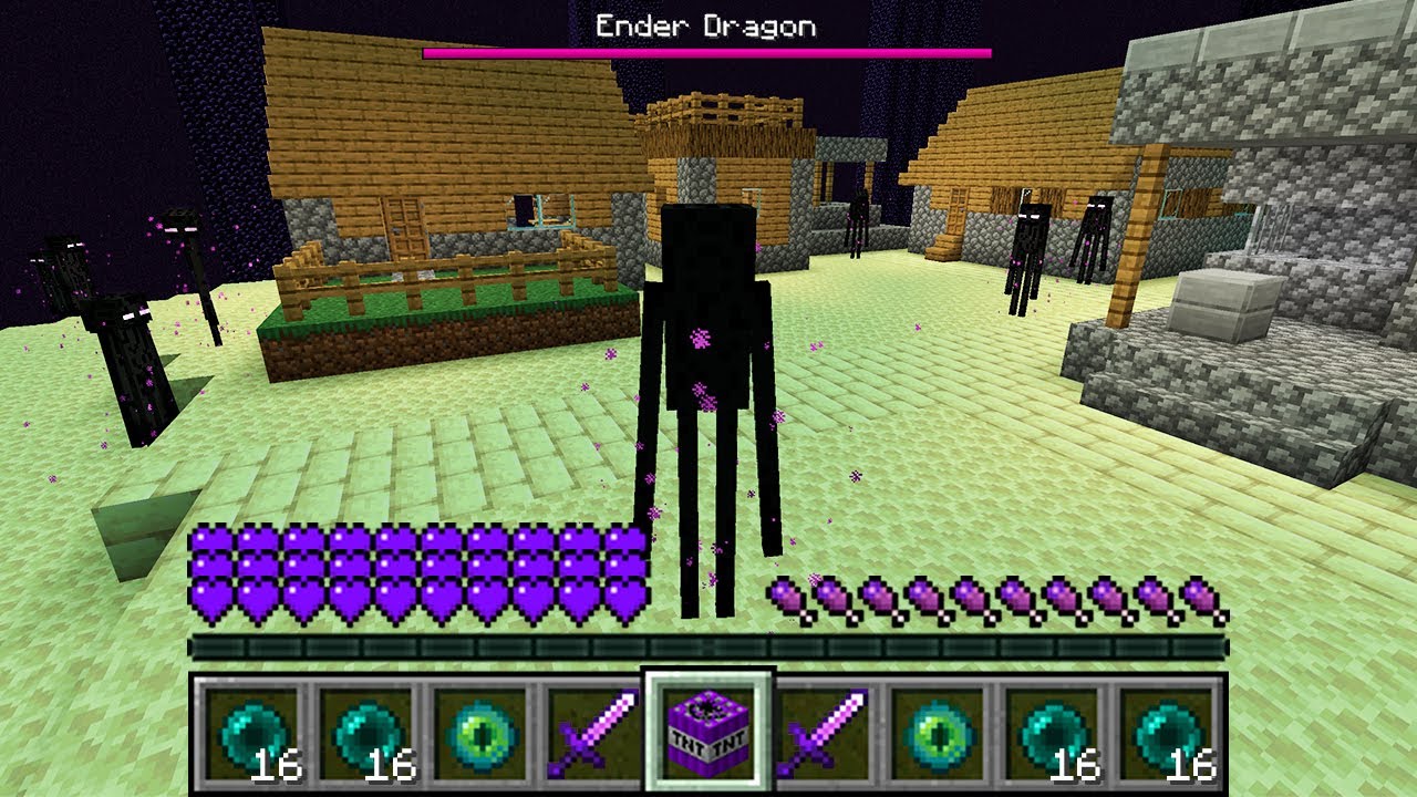 HOW THE ENDERMAN ATTACKED THIS VILLAGE IN MINECRAFT Inventory Noob vs ...