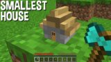 HOW to BUILD SMALLEST HOUSE in Minecraft ???