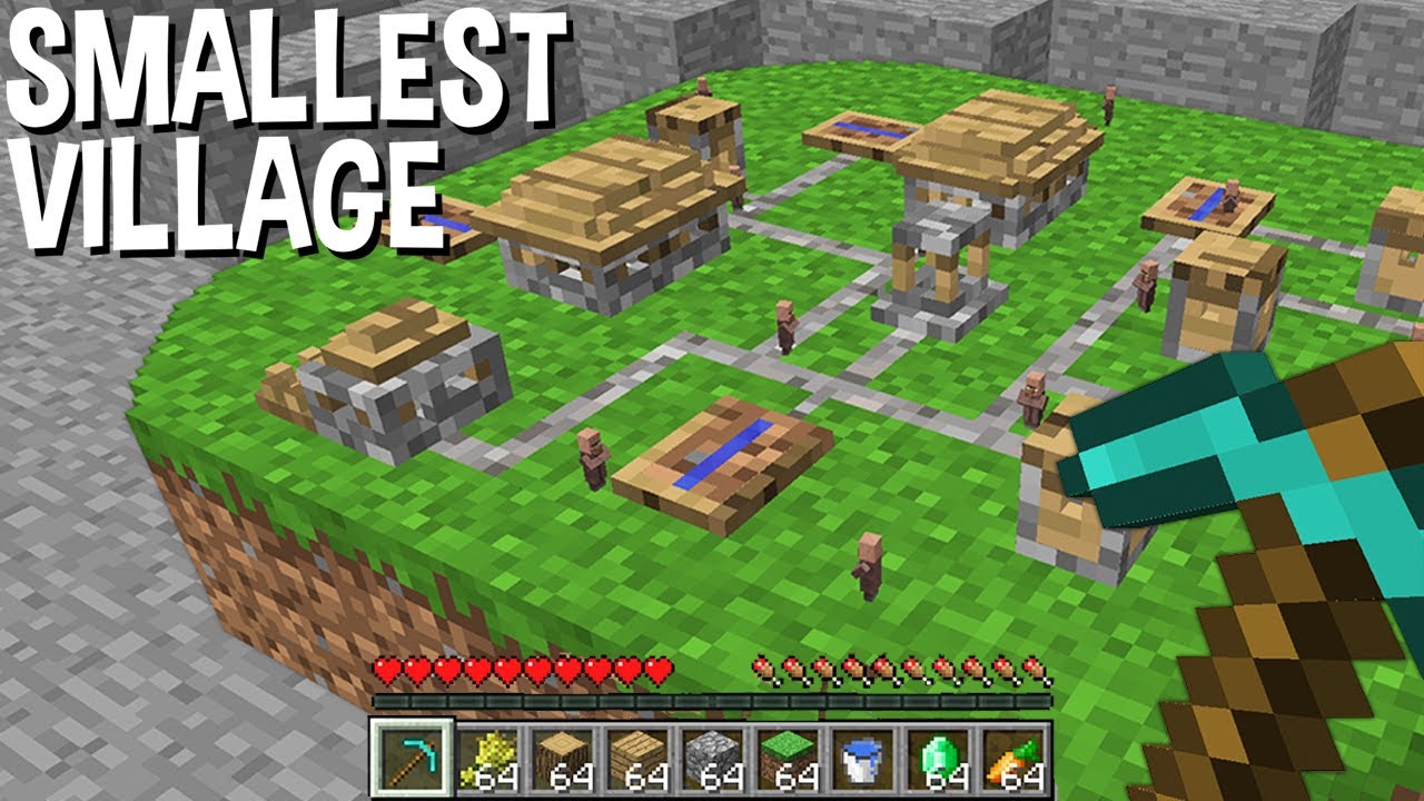 how-to-build-smallest-village-in-minecraft-smallest-villager