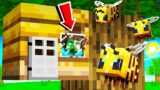 How to LIVE inside a BEE HIVE in Minecraft!