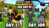 I Spent 100 Days in DRAGON FIRE Minecraft with FRIENDS! This is what happened…