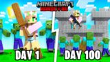 I Survived 100 DAYS in a ZOMBIE APOCALYPSE in Minecraft… Here's What Happened