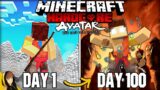 I Survived 100 Days in Hardcore Minecraft as the Avatar… Here's What Happened!