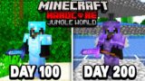 I Survived 200 Days in a JUNGLE WORLD in Minecraft Hardcore…