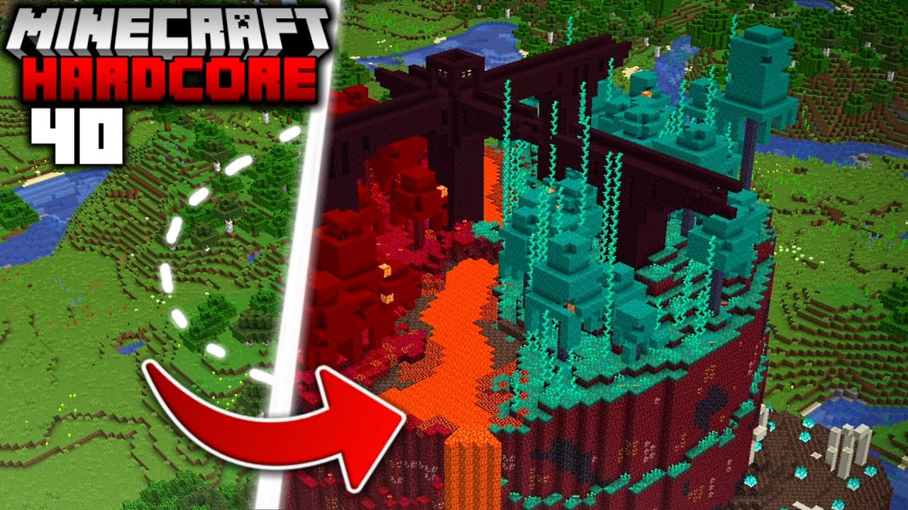 I Transformed the OVERWORLD into the NETHER in Minecraft Hardcore (#40 ...