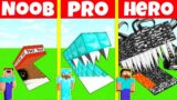 Minecraft Battle: HIDDEN TRAP BUILD CHALLENGE – NOOB vs PRO vs HEROBRINE / Animation