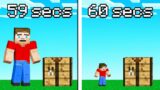 Minecraft But You SHRINK Every Minute…