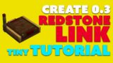 Minecraft Create 0.3 Mod Tiny Tutorial – Redstone Link #shorts