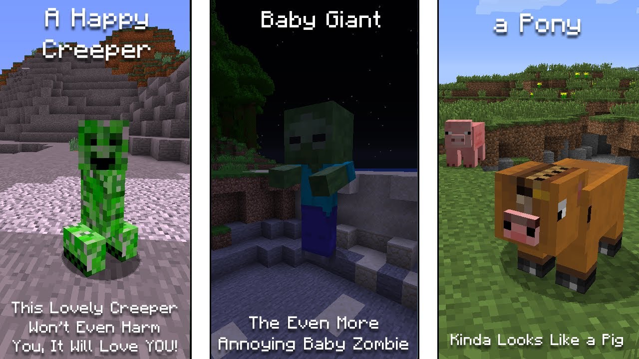 Minecraft Mobs And Their Rarest Variants - Minecraft videos