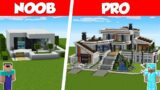 Minecraft NOOB vs PRO: MODERN HOUSE BUILD CHALLENGE in Minecraft / Animation