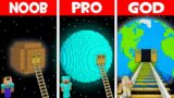 Minecraft NOOB vs PRO vs GOD: NOOB FOUND SECRET RAILS TO THE PLANET BASE! (Animation)