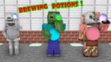 Monster School : Brewing Challenge – Minecraft animation  !!