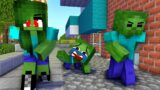 Monster School: Poor Baby Zombie Life (Bad Family) (Sad story but happy ending)- Minecraft Animation