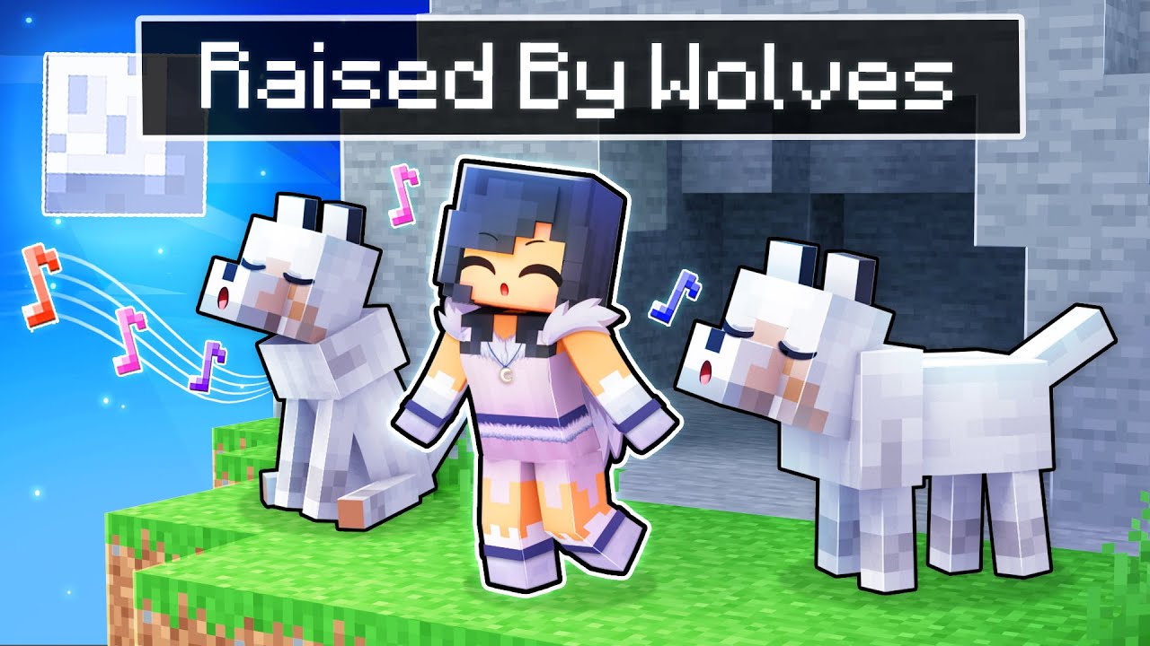 Raised By WOLVES In Minecraft! - Minecraft videos