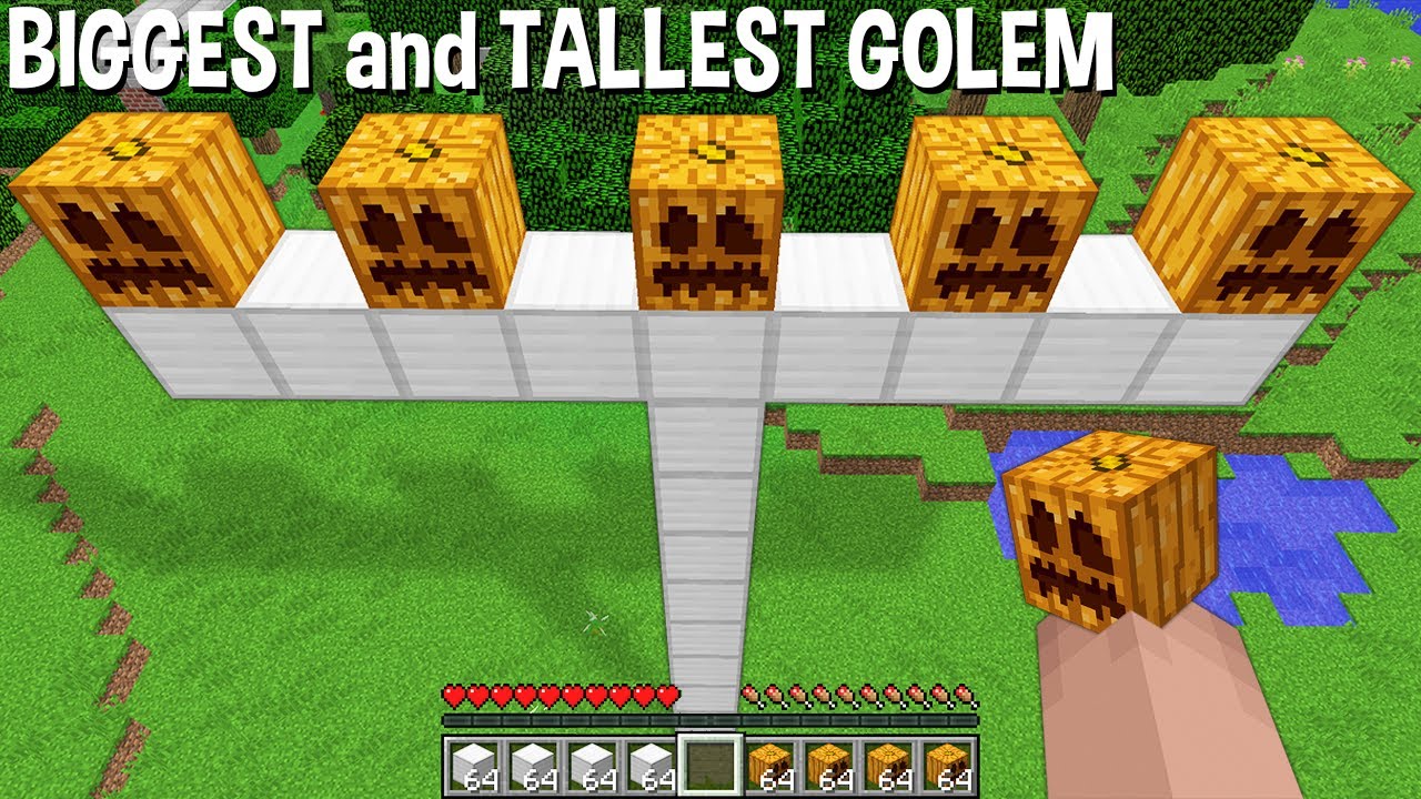 WHAT if SPAWN BIGGEST and TALLEST GOLEM in Minecraft ? MULTI GOLEM ...