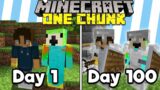 We Spent 100 Days in ONE MINECRAFT CHUNK… Here's What Happened