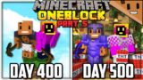 We Spent 500 Days in ONE BLOCK Minecraft… Here's What Happened (ft. NotPaulGG)