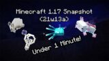 1.17 Minecraft Snapshot (21w13a) In Under 1 Minute!| #Shorts