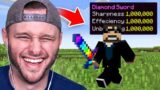 Beating MINECRAFT With LEVEL 1,000,000 ENCHANTS (FUNNY)