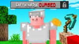 Beating Minecraft With CURSED DIFFICULTY Enabled!