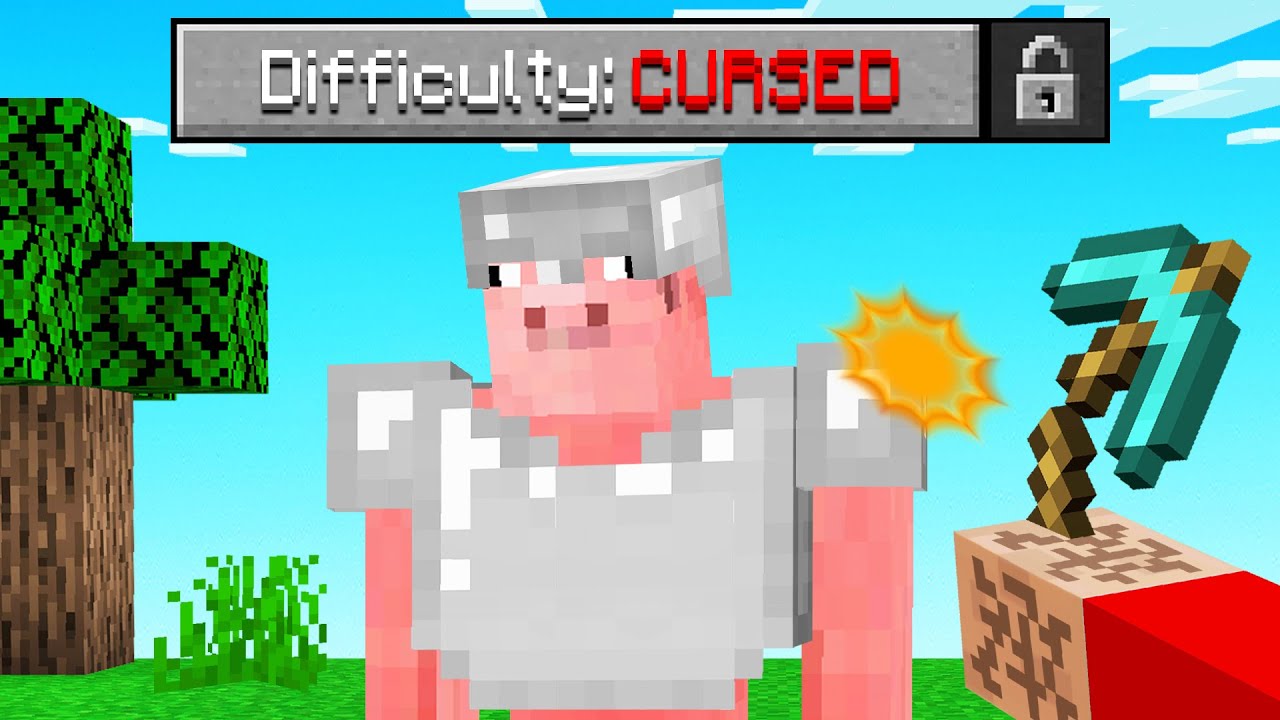 Beating Minecraft With Cursed Difficulty Enabled Minecraft Videos
