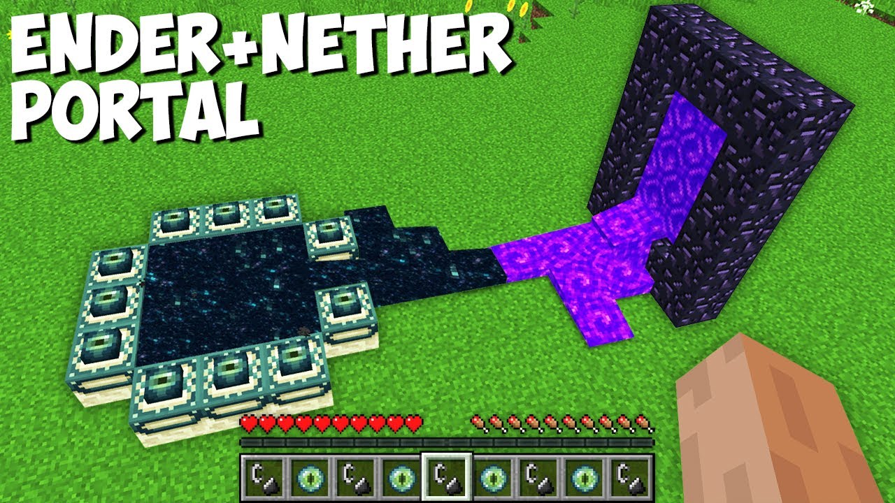 ENDER PORTAL + NETHER PORTAL ! What will HAPPEN in Minecraft ? Minecraft videos