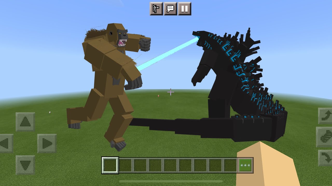 Godzilla vs Kong MOD in Minecraft PE Minecraft videos