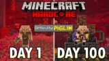 I Survived 100 Days as a PIGLIN in Hardcore Minecraft… Minecraft Hardcore 100 Days