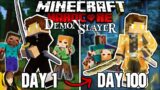 I Survived 100 Days in Hardcore Minecraft as a Demon Slayer… Here's What Happened!