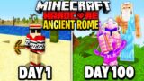 I Survived 100 Days of Hardcore Minecraft in Ancient Rome.. Here's What Happened..