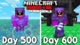 I Survived 600 Days Of Hardcore Minecraft, In an Ocean Only World…