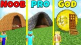 Minecraft Battle: NOOB vs PRO vs GOD: ROUND HOUSE BUILD CHALLENGE / Animation