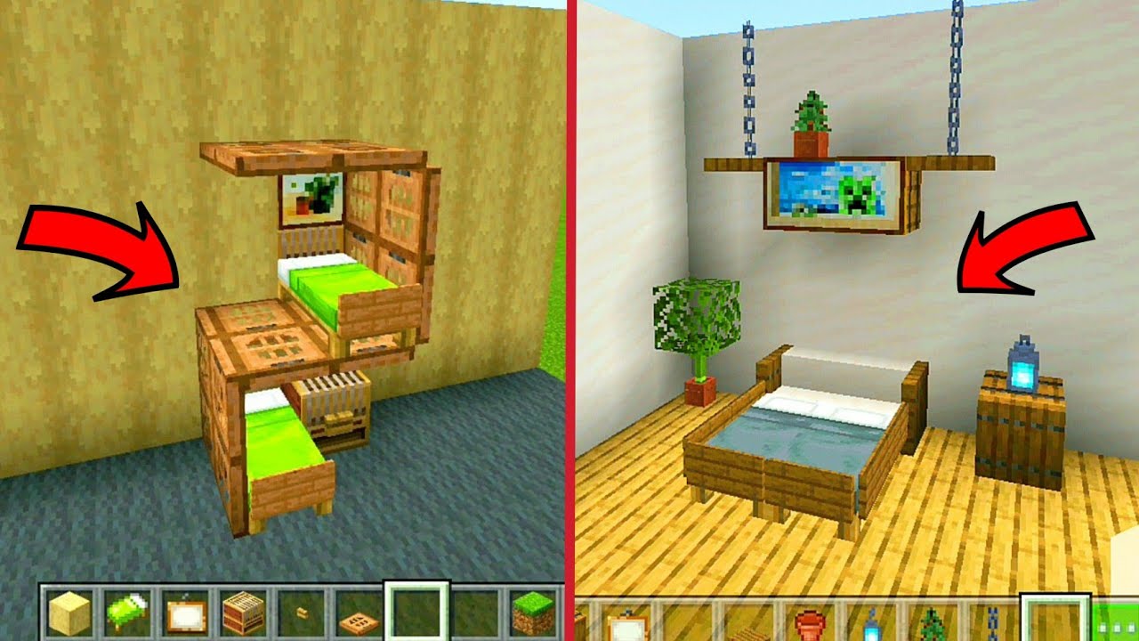 Minecraft: Bed Build Hacks and Ideas !! - Minecraft videos