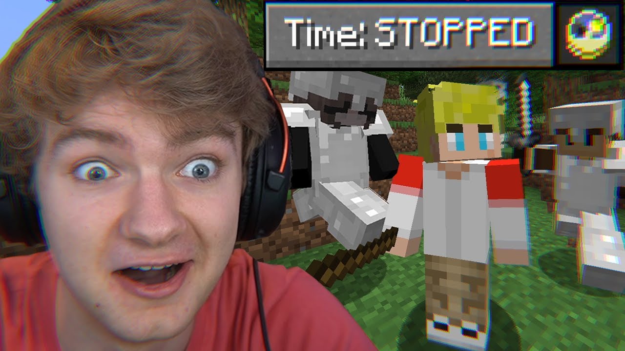 Minecraft, But You Can Pause Time... - Minecraft videos