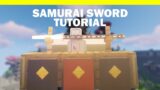 Minecraft: Japanese Samurai Sword Tutorial ( No Mods ) #Shorts
