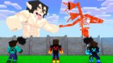Monster School Herobrine Attack Big Titan Vs Siren Head – Minecraft Animation