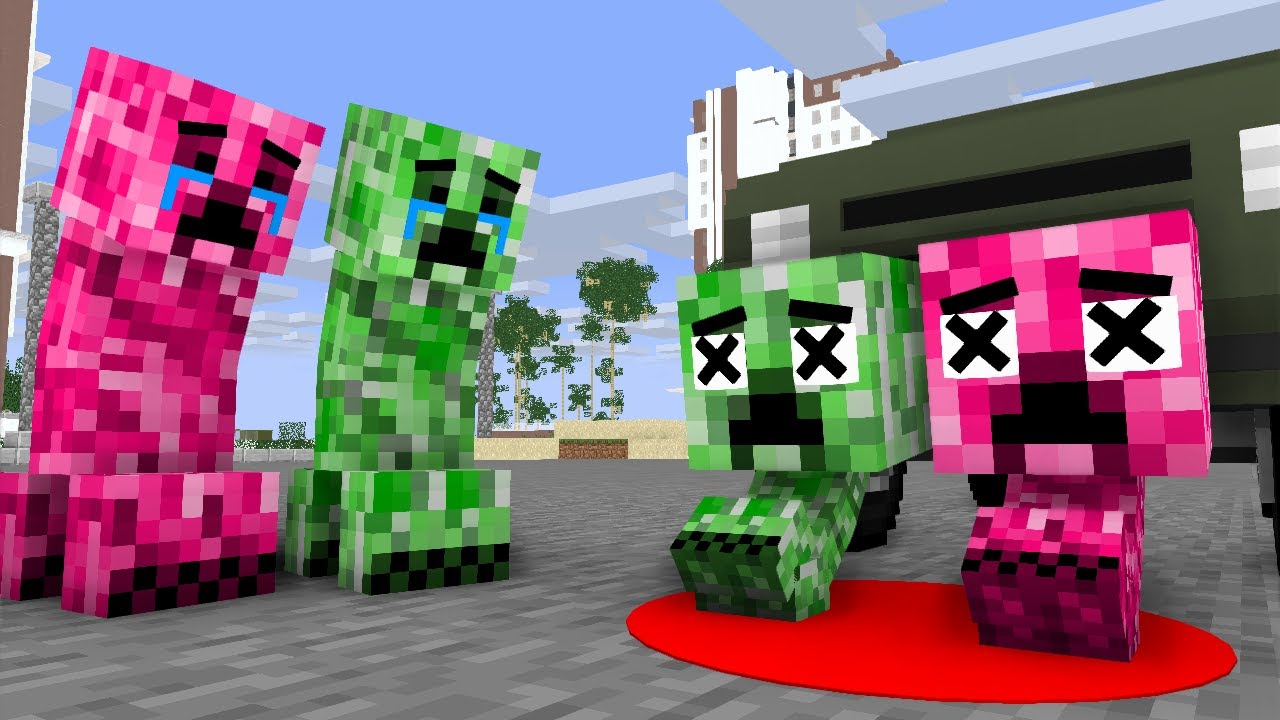 Monster School Poor Creeper Babies Life minecraft animation
