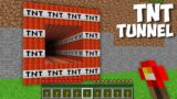 Never ENTER this TNT TUNNEL in Minecraft ! Dangerous TNT PLACE